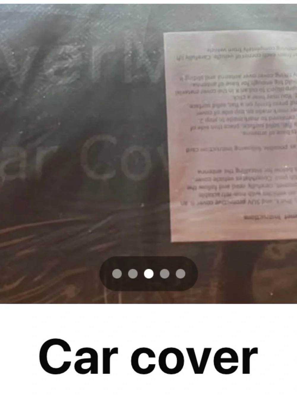 Car Cover - White Text Graphic